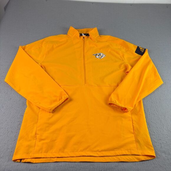 adidas Other - Nashville Predators Jacket Mens Medium Yellow Adidas Windbreaker Lightweight NHL